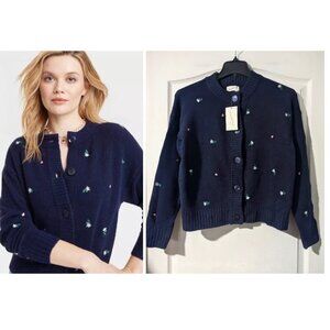 Universal Thread | Women's Floral Embroidered Button-Front Cardigan